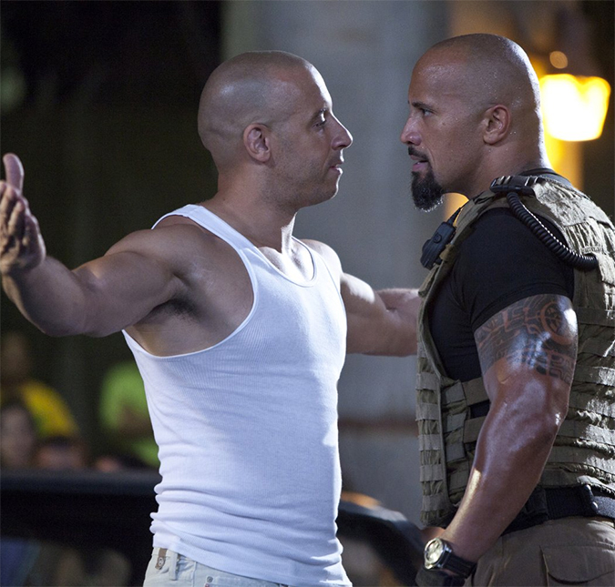 Vin Diesel e The Rock continuam brigados e são separados em eventos de <i>Velozes e Furiosos 8</i>