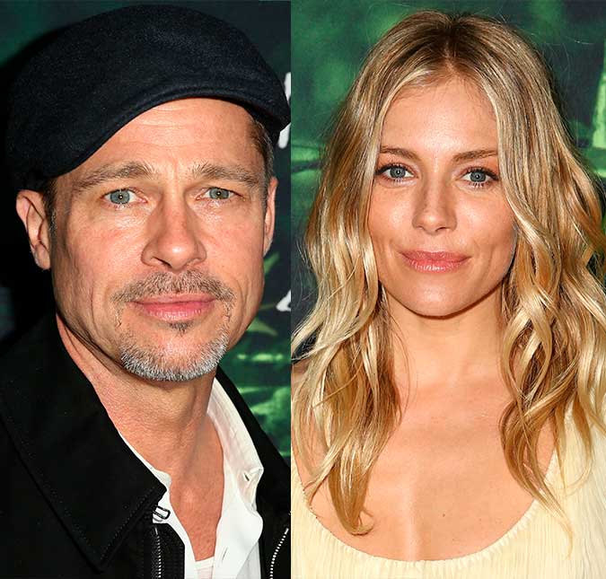 Sienna Miller deixa bem claro que não está rolando nada com Brad Pitt, vem ver!