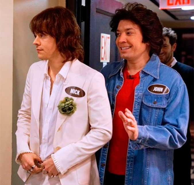 Harry Styles e Jimmy Fallon interpretam Mick Jagger e John Lennon no <I>Saturday Night Live</I>