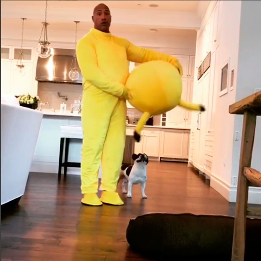 Dwayne <i>The Rock</i> Johnson se fantasia de <i>Pikachu</i> para a filha, vem ver!