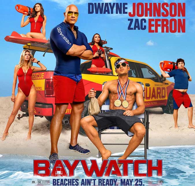 Longa <i>Baywatch</i> tem cartazes divulgados pela <i>Paramount Pictures</i>, vem ver!