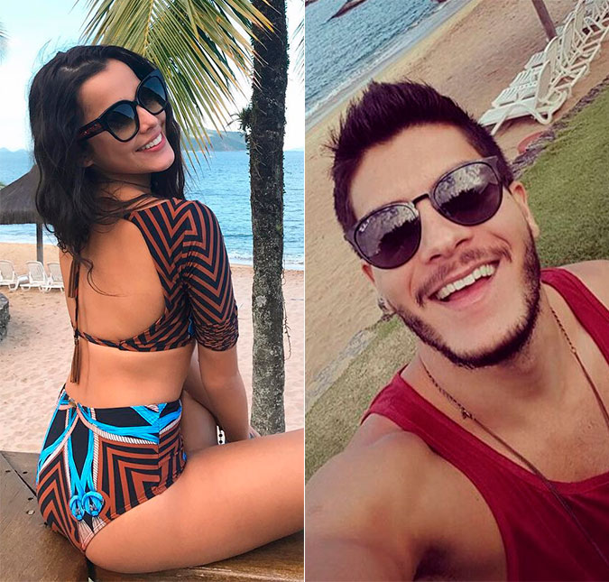 Emilly Araújo beija Arthur Aguiar em festa, apontam internautas