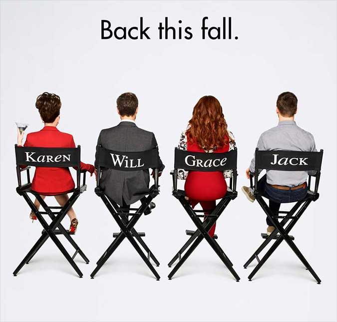 Cartaz do retorno de <i>Will & Grace</i> é divulgado, confira!