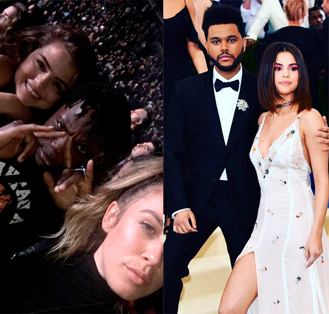 Selena Gomez leva família e amigos para prestigiar <i>show</i> do namorado, The Weeknd!