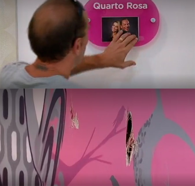 Rafael Ilha fica transtornado com foto e quebra parede com soco no <I>Power Couple Brasil</I>