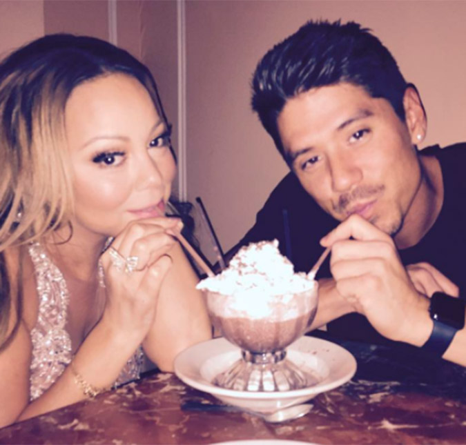 Voltaram? Mariah Carey é flagrada aos beijos com Bryan Tanaka