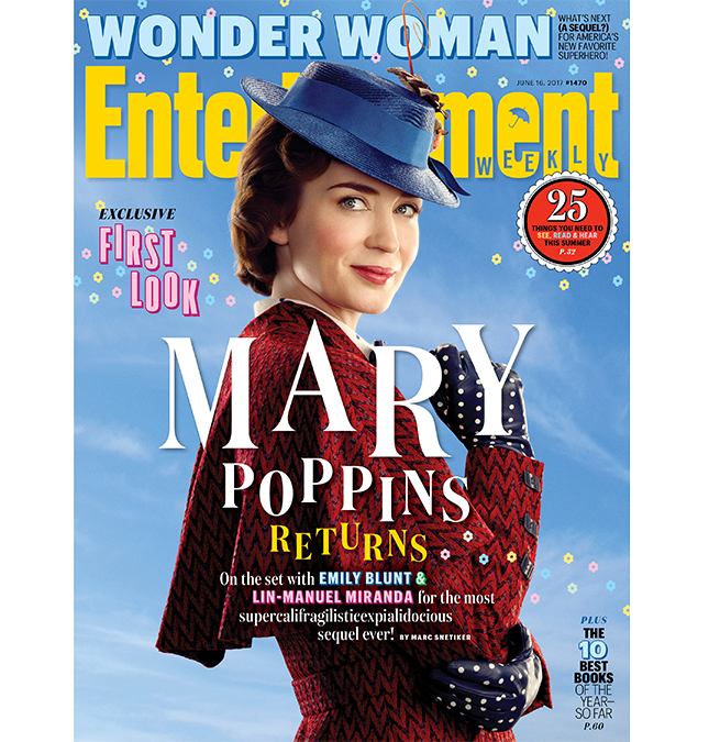 Emilly Blunt finalmente aparece caracterizada como Mary Poppins em capa de revista, vem ver!