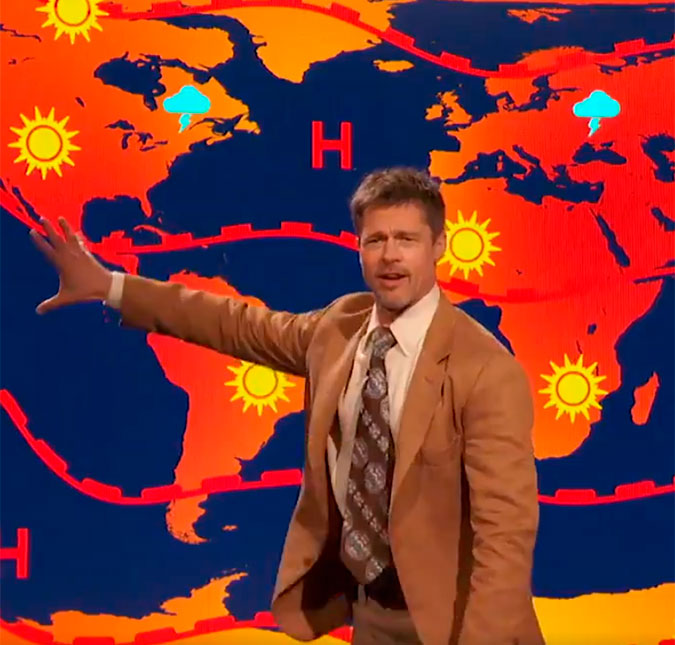 Brad Pitt vira homem do tempo por um dia, entenda esta história!
