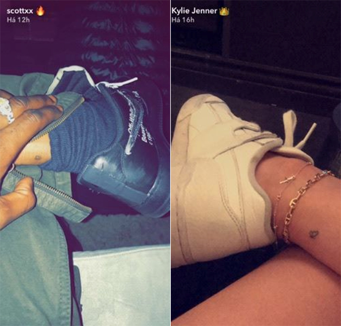 Kylie Jenner e novo <i>affair</i>, Travis Scott, fazem tatuagens iguais