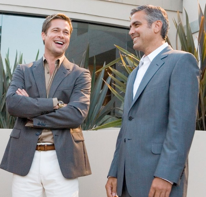 Brad Pitt conta como o amigo George Clooney está se saindo como pai de gêmeos