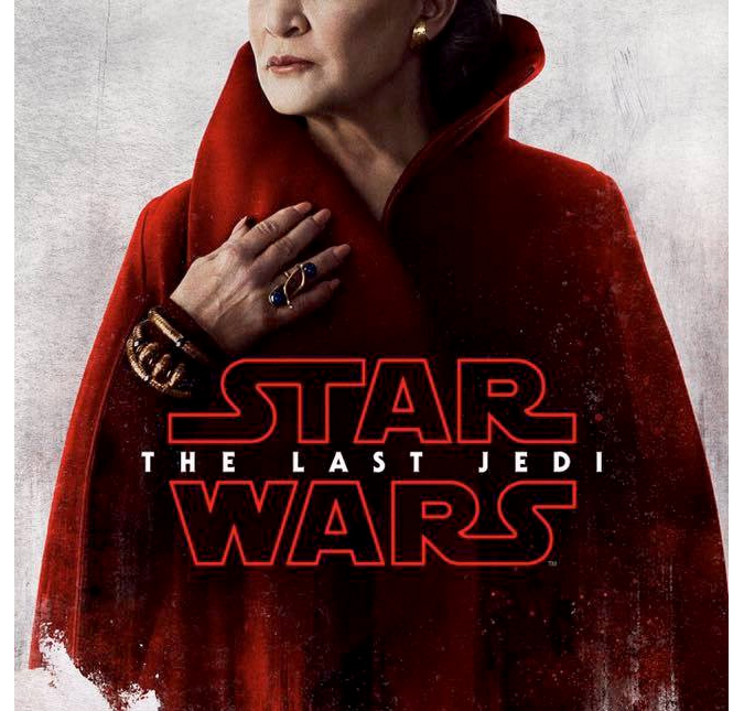 Carrie Fisher aparece em novo cartaz de <i>Star Wars: Os Últimos Jedi</i>