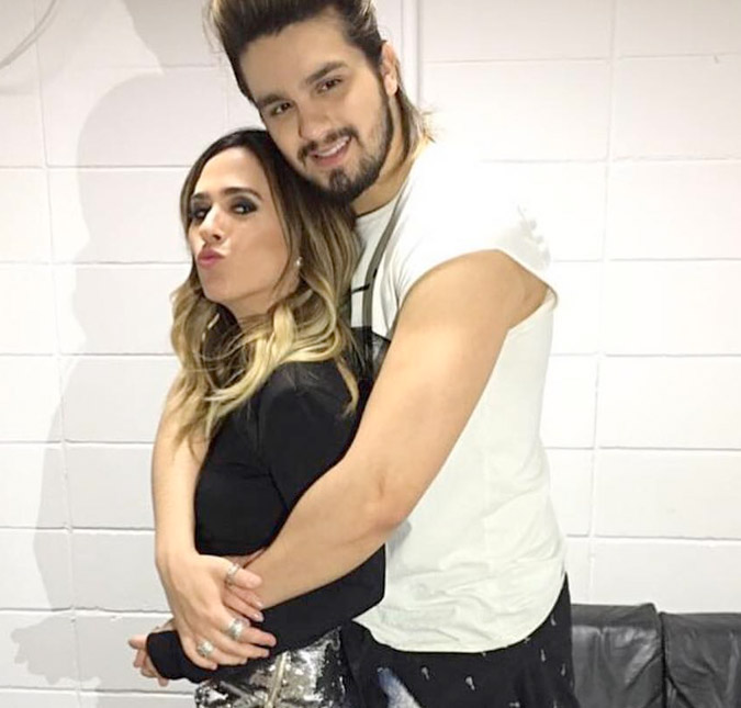 Tatá Werneck ganha abraço apertado de Luan Santana em gravação do <i>Lady Night</i>!