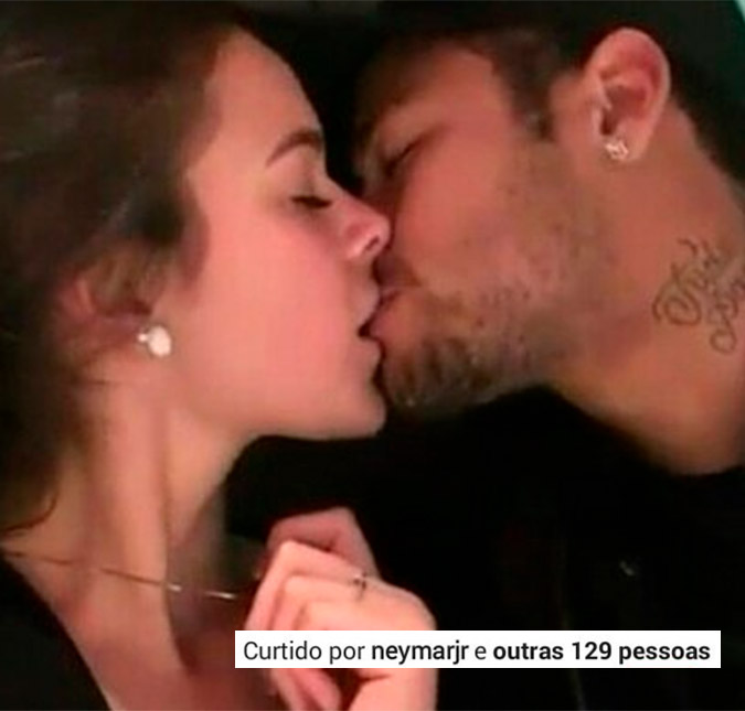Neymar curte <I>post</I> de foto em que ele aparece beijando Bruna Marquezine e fãs vão à loucura!
