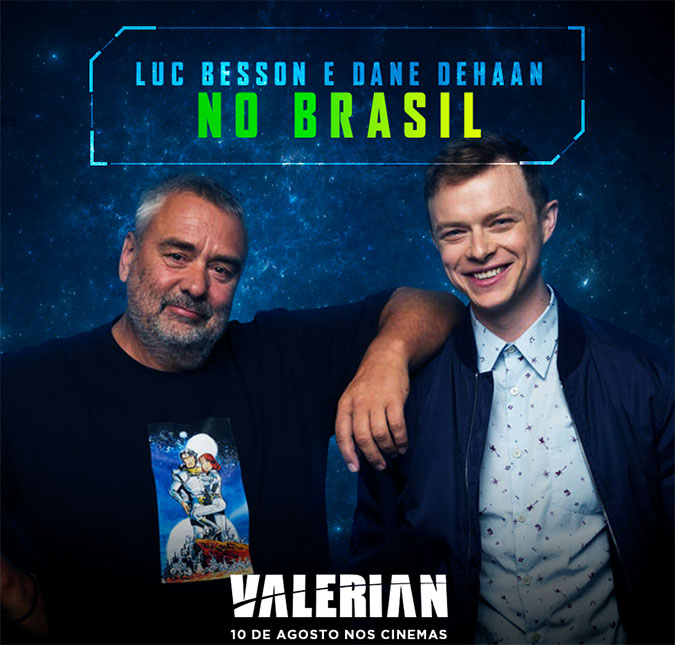 Luc Besson e Dane DeHaan vêm ao Brasil para promover <i>Valerian e a Cidade dos Mil Planetas</i>!