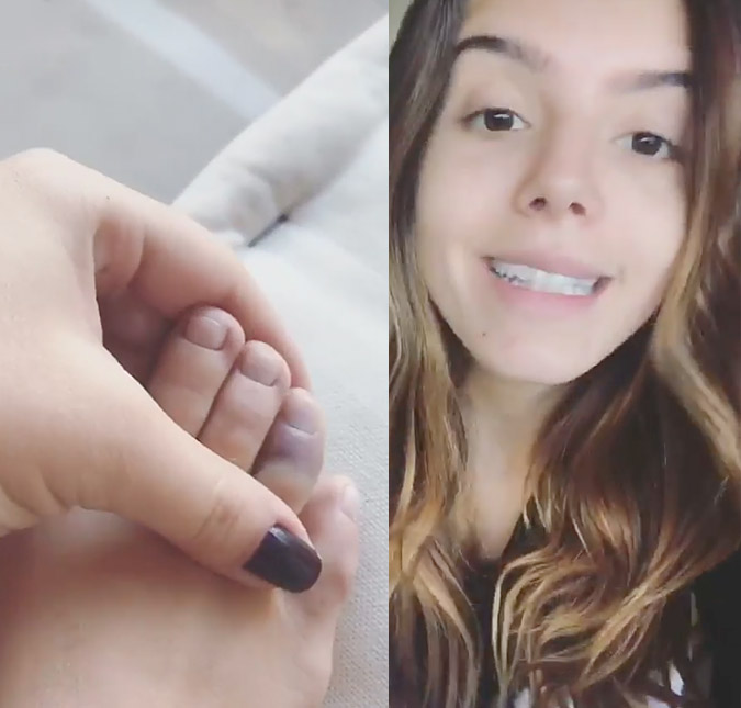 Giovanna Lancellotti quebra o dedo do pé e pede conselho para seguidores