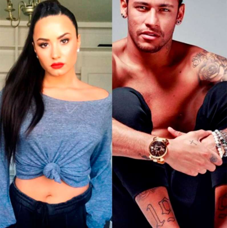 Após seguirem um ao outro nas redes sociais, Neymar e Demi Lovato ...
