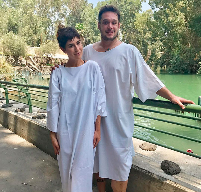 Fernanda Paes Leme é batizada no Rio Jordão, saiba mais de sua viagem a Israel!
