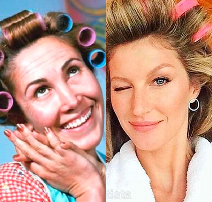 Gisele Bündchen se compara à Dona Florinda e ela responde: <i>Belíssima homenagem!</i>