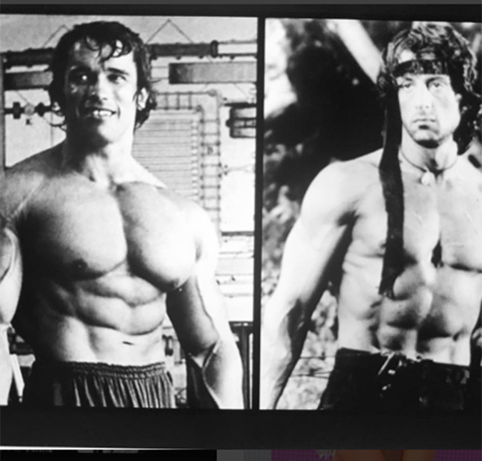 Antecipadamente, Sylvester Stallone parabeniza Arnold Schwarzenegger por seus 70 anos