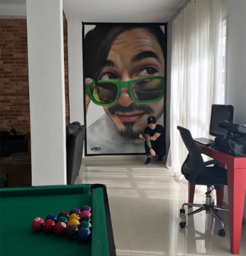 Yudi Tamashiro, casa, mesa de bilhar