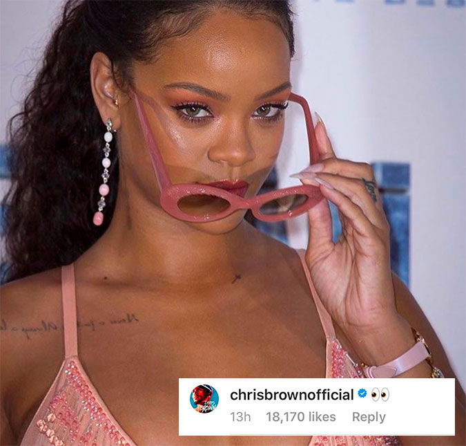 Chris Brown comenta em foto de Rihanna e a <i>internet</i> não está sabendo lidar com isso!