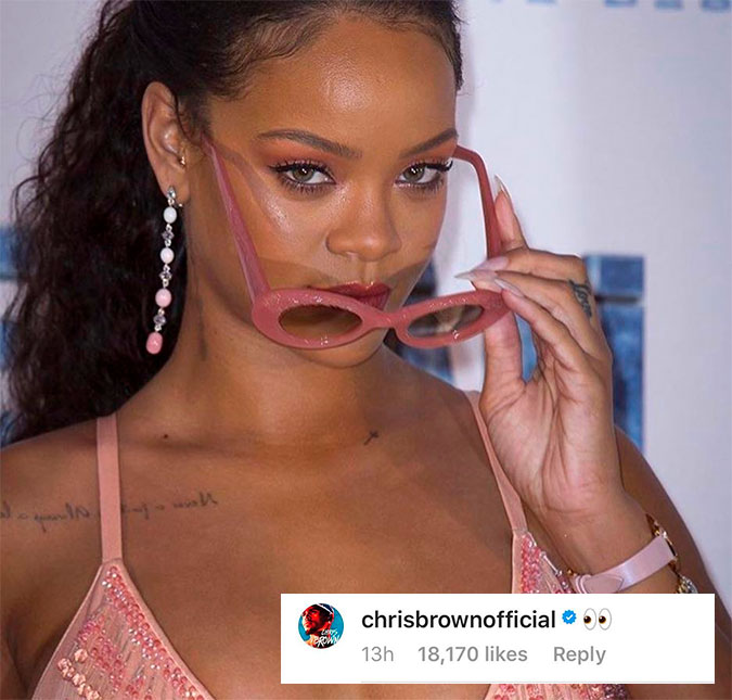 Chris Brown comenta em foto de Rihanna e a <i>internet</i> não está sabendo lidar com isso!