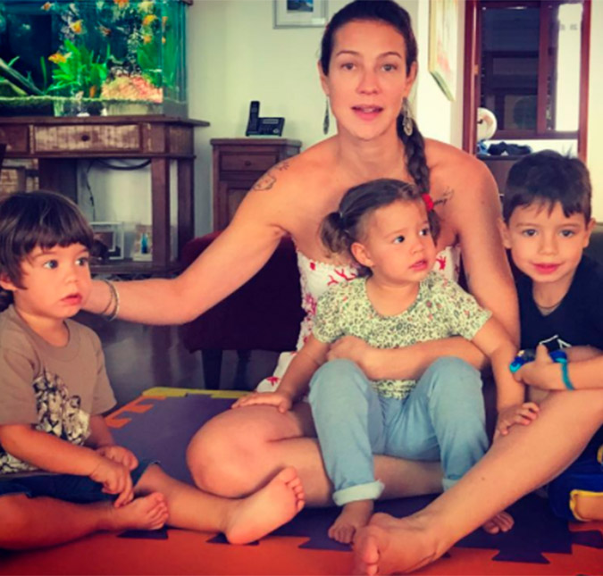 Luana Piovani diz que, para viajar com os três filhos, leva duas babás