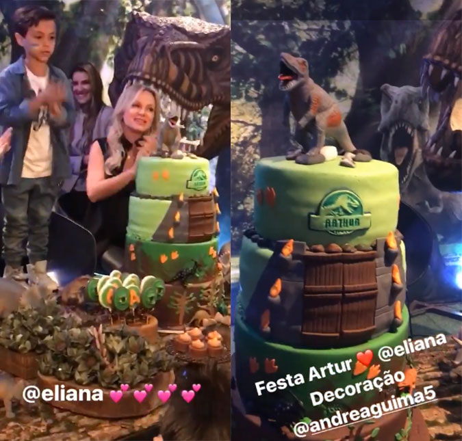 Eliana celebra aniversário do filho, Arthur, com festa temática <i>Jurassic Park</i>!