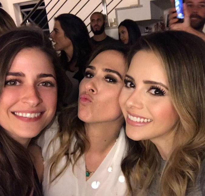 Ao ver Sandy se divertindo em festa de Tatá Werneck, Lucas Lima brinca: <i>Planejo trancar a porta de casa</i>