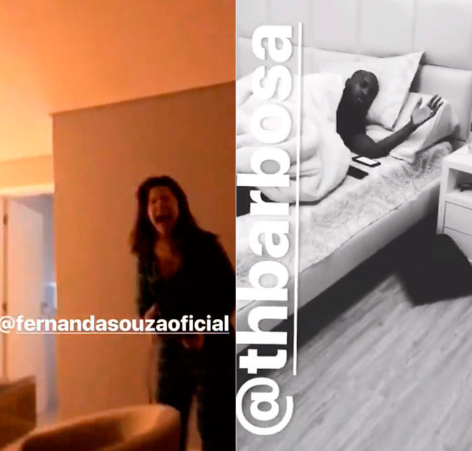 Bruna Marquezine se diverte ao dar susto em Fernanda Souza e Thiaguinho, confira!