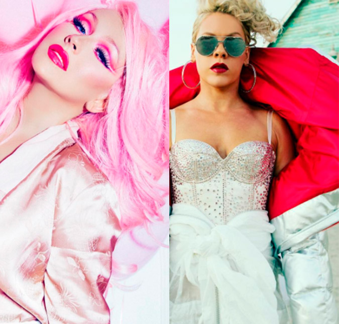 Pink diz que ela e Christina Aguilera fizeram as pazes