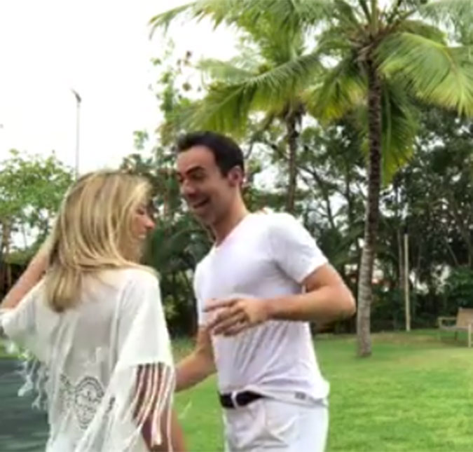 Ticiane Pinheiro e César Tralli dançam ao som de Ivete Sangalo, assista ao vídeo!