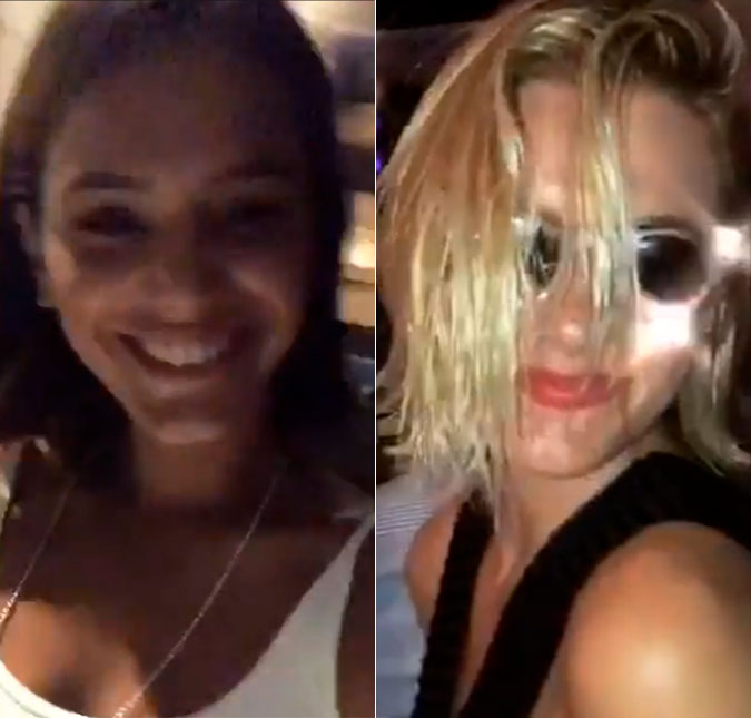 Solteiras, Bruna Marquezine e Fiorella Mattheis aproveitam a noite na Grécia!