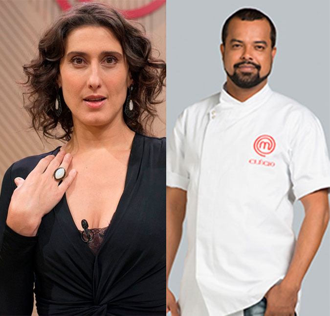 No <i>MasterChef Profissionais</i>, internautas criticam cantadas de Clécio para Paola Carosella: <i>Alguém para esse homem!</i>