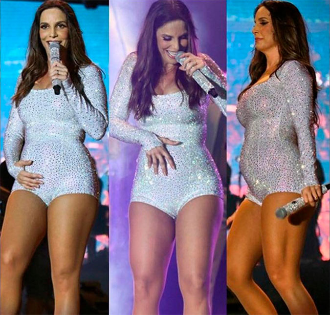 À espera de gêmeas, Ivete Sangalo exibe barriguinha e brinca: <i>Bolota total!</i>, confira!