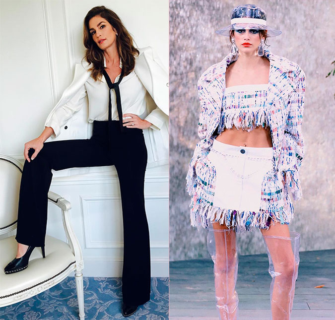 Cindy Crawford se derrete pela filha abrindo desfile da <i>Chanel</i>!