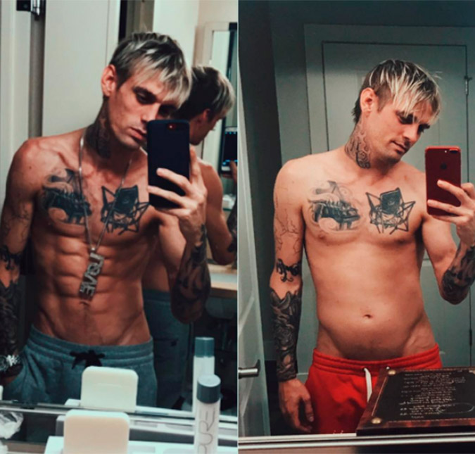 Aaron Carter ganha 15 quilos em duas semanas na reabilitação, saiba mais!