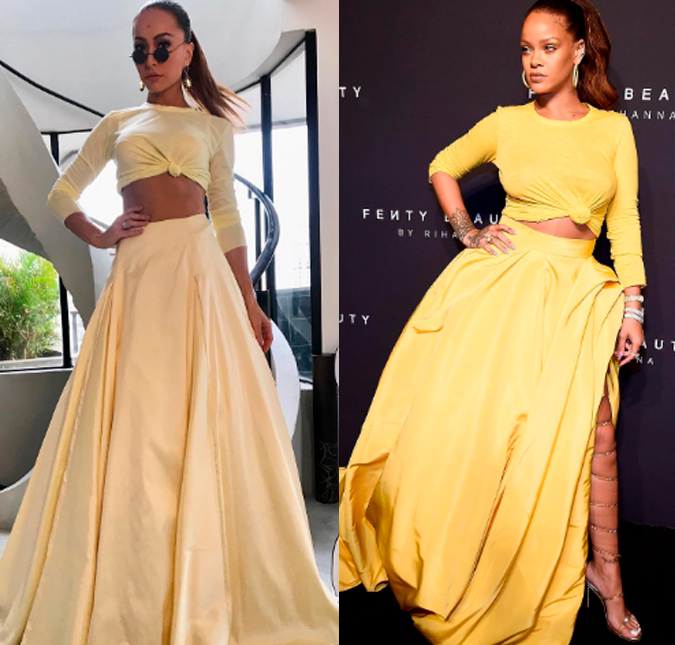 Sabrina Sato se inspirou em Rihanna para <i>look</i> de casamento de Marina Ruy Barbosa
