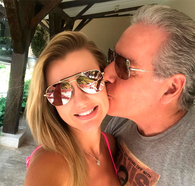 Roberto Justus se declara após Ana Paula Siebert voltar de viagem: <i>meu amor</i>