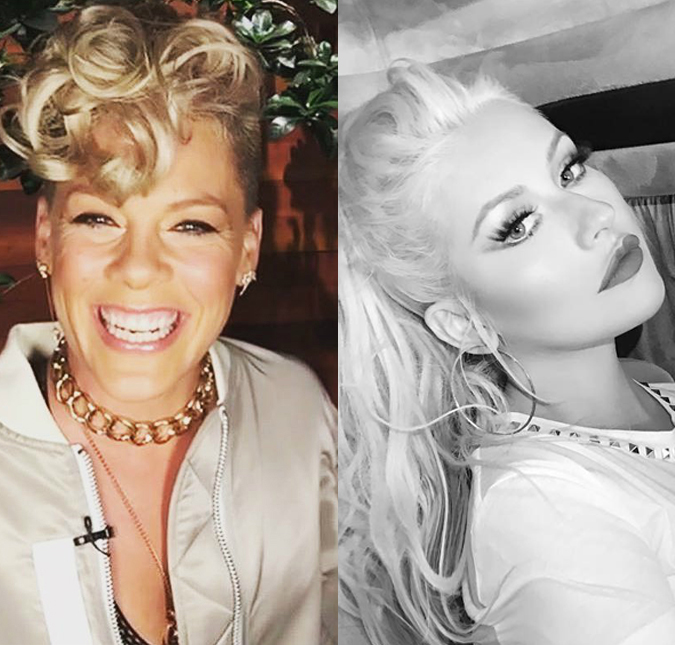 Pink revela que Christina Aguilera já quis agredi-la: - <i>Tentou me socar em uma balada</i>