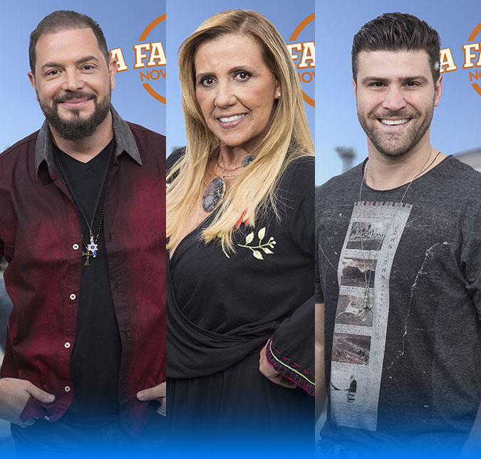 Conrado, Rita Cadillac e Marcelo Ié Ié formam a roça em <i>A Fazenda - Nova Chance</i>