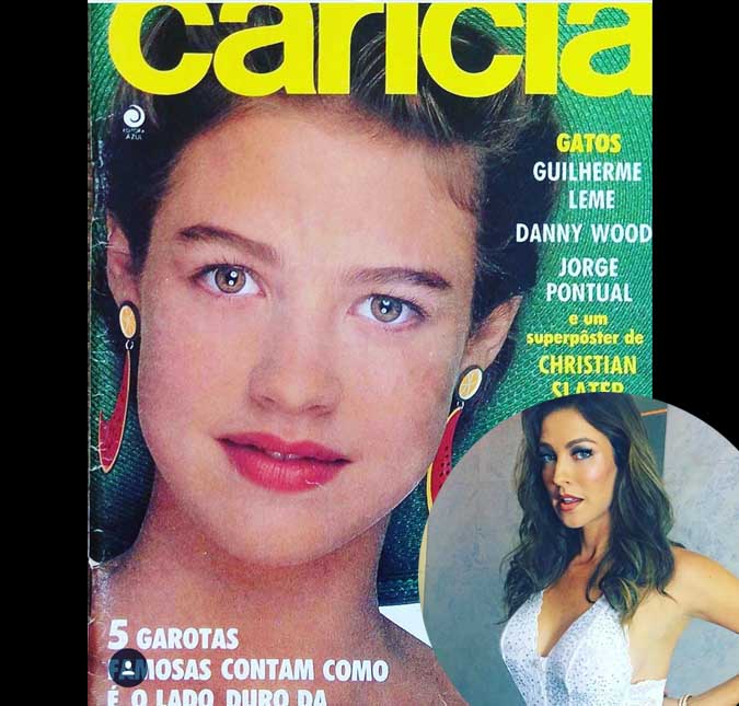 Luana Piovani resgata capa da primeira revista em que apareceu: <i>Estava começando essa vida</i>