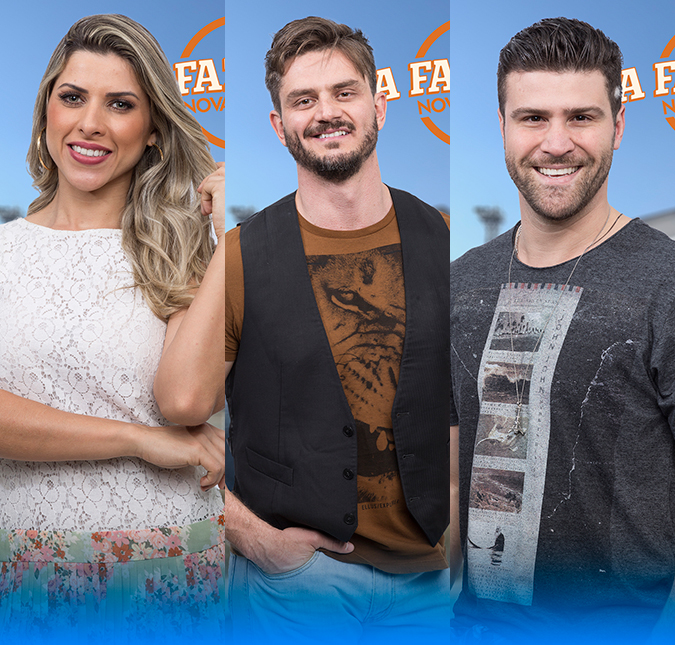 Ana Paula Minerato, Marcos Harter e Marcelo Ié Ié formam a roça em <i>A Fazenda - Nova Chance</i>