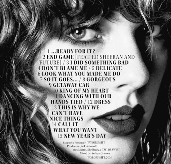 Taylor Swift lança <I>Reputation</I> com músicas que supostamente falam sobre Kanye West e novo <I>affair</I>, Joe Alwyn