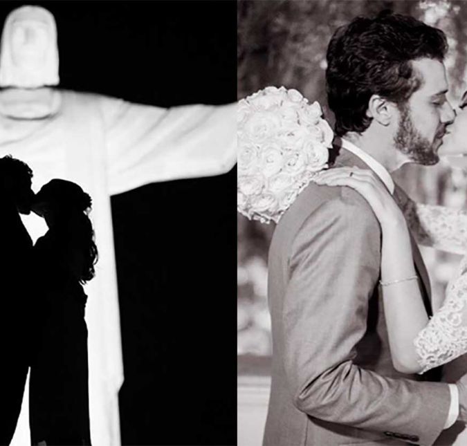 Jayme Matarazzo selou a união com publicitária Luiza Tellechea em 2016, aos pés do Cristo Redentor, no Rio de Janeiro. O casal realizou uma cerimônia discreta apenas para amigos e familiares mais próximos. A festa foi realizada na casa de do diretor Jayme Monjardim, pai do ator, localizada em um condomínio de luxo na Barra da Tijuca. Tempos depois, a publicitária divulgou uma foto da decoração do evento, que contou com um bolo de quatro andares decorado com flores de açúcar, além de uma mesa de doces de tirar o fôlego. Isso que é luxo, hein? Jayme Matarazzo selou a união com publicitária Luiza Tellechea em 2016, aos pés do Cristo Redentor, no Rio de Janeiro. O casal realizou uma cerimônia discreta apenas para amigos e familiares mais próximos. A festa foi realizada na casa de do diretor Jayme Monjardim, pai do ator, localizada em um condomínio de luxo na Barra da Tijuca. Tempos depois, a publicitária divulgou uma foto da decoração do evento, que contou com um bolo de quatro andares decorado com flores de açúcar, além de uma mesa de doces de tirar o fôlego. Isso que é luxo, hein?