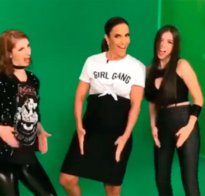 Grávida de gêmeas, Ivete Sangalo esbanja energia com direito à sarrada no ar