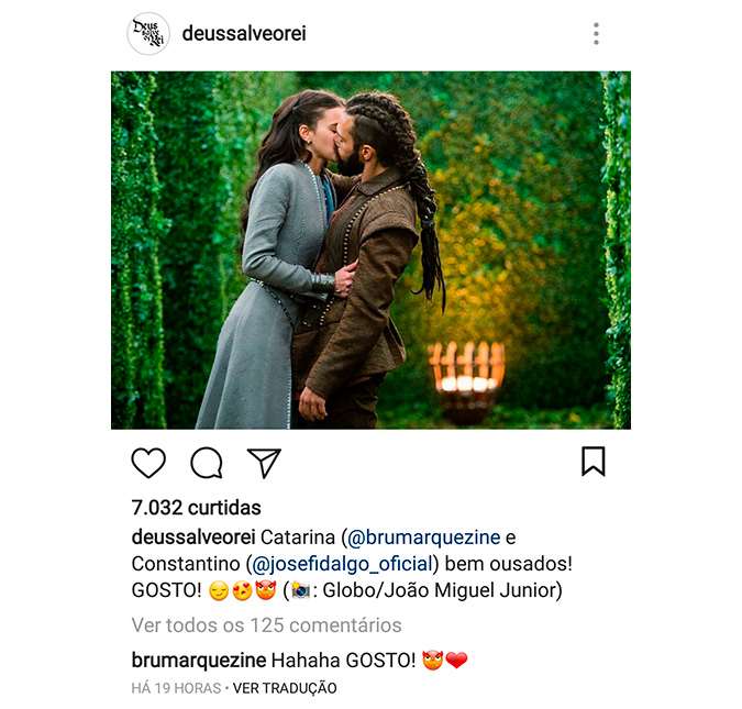 Bruna Marquezine vibra com beijo em ator português para novela: <i>Gosto</i>