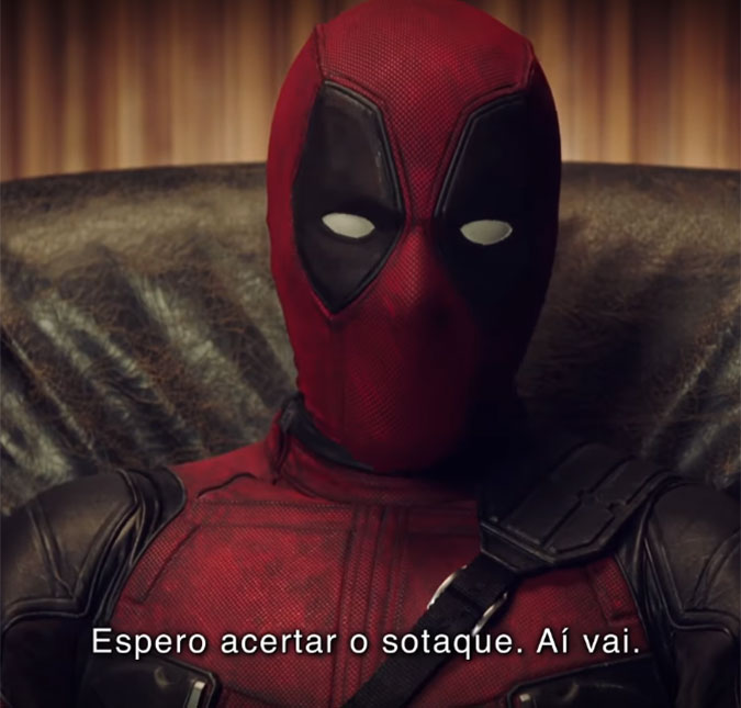 Ryan Reynolds, como <i>Deadpool</i>, manda recado em português para fãs brasileiros!