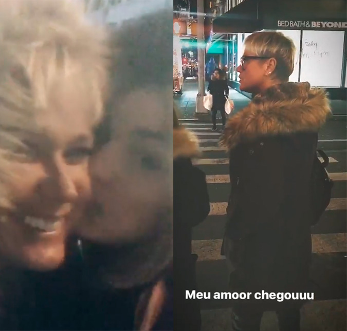 Em Nova York, Sasha recebe visita de Xuxa com beijos e declarações!