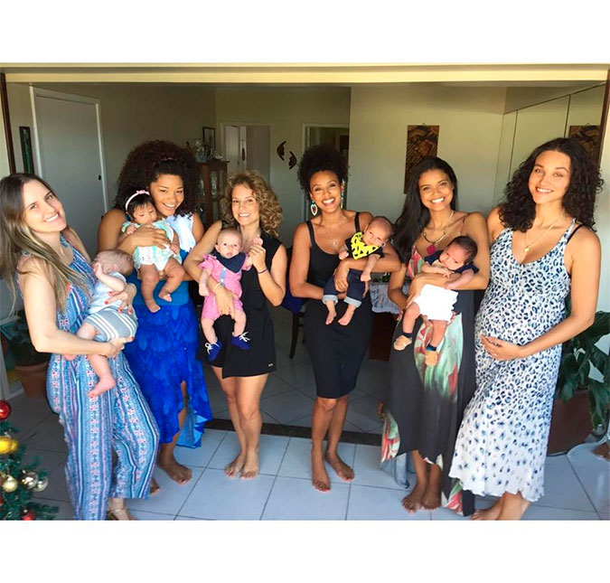 Juliana Alves, Sheron Menezzes e Débora Nascimento posam juntas: <i>Nosso Baby Boom</i>!